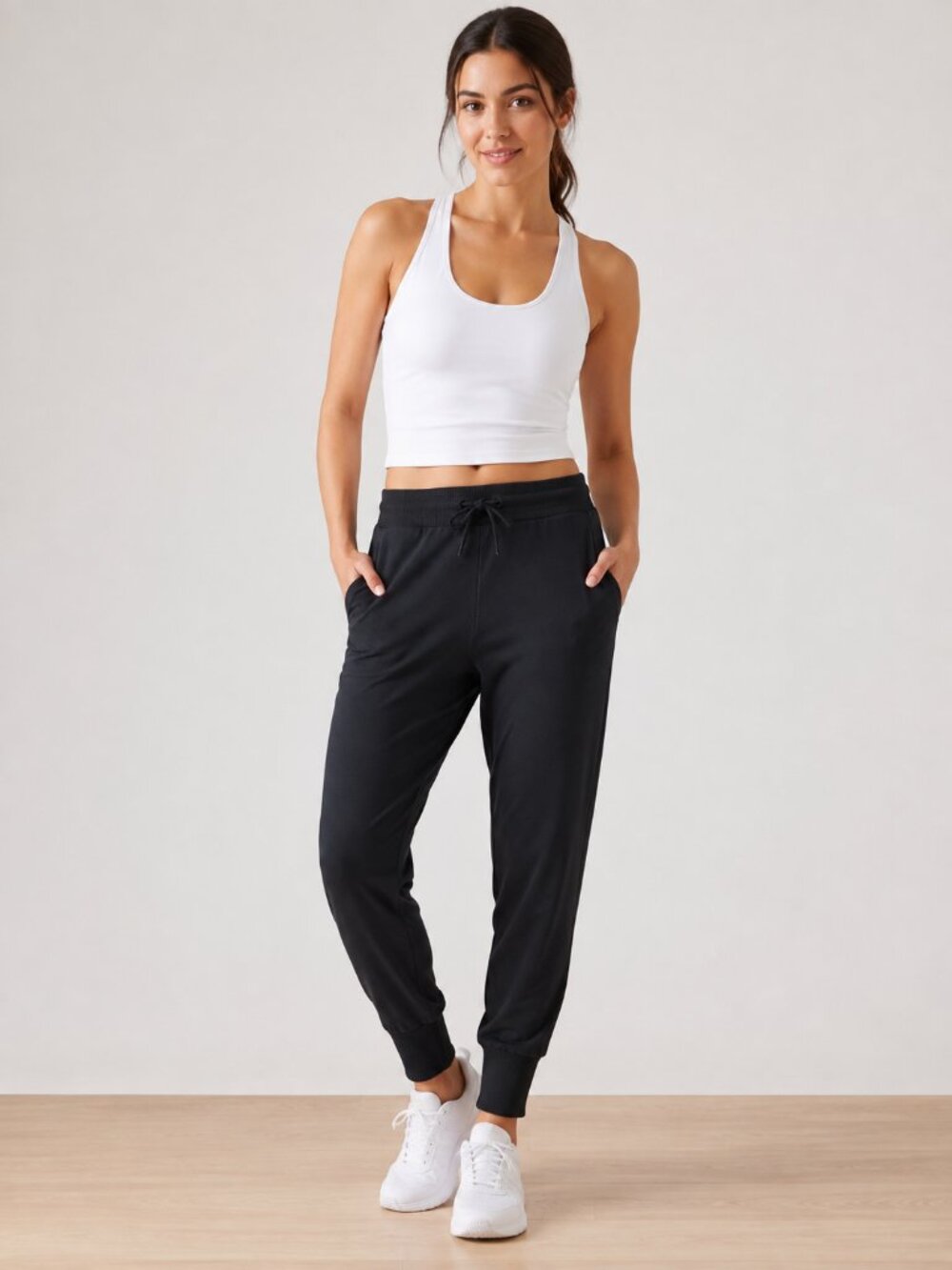 Athleta Black Jogger Pants Size M Stretch Athleisure Activewear